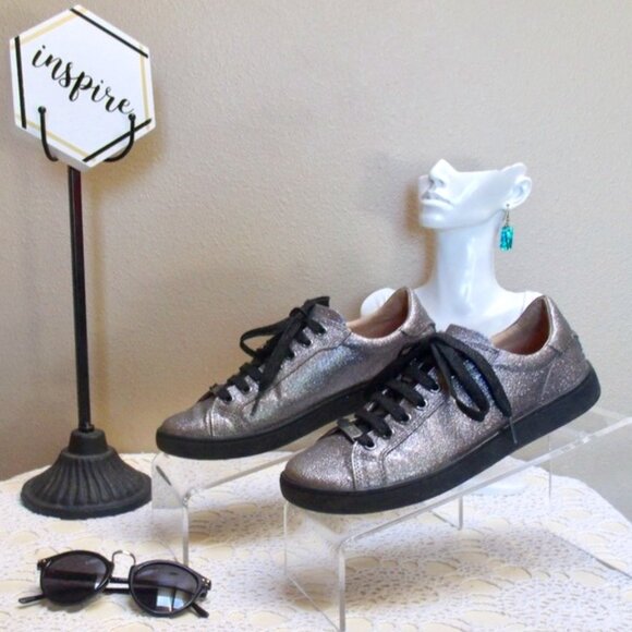 UGG Shoes - UGG Australia Milo Glitter Black Gunmetal Sneakers Tennis Shoes 1100213 Sz 8.5